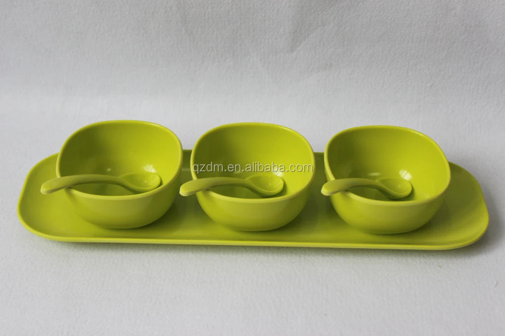 Melamine Plastic seasoning Bowl and spoon sets