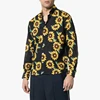 High Quality Sunflower Print Shirt Long Sleeve Turn-down Collar Comfortable Fashion Men Shirt