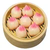 Frozen Steamed Peach Shaped Longevity Bun China Snacks