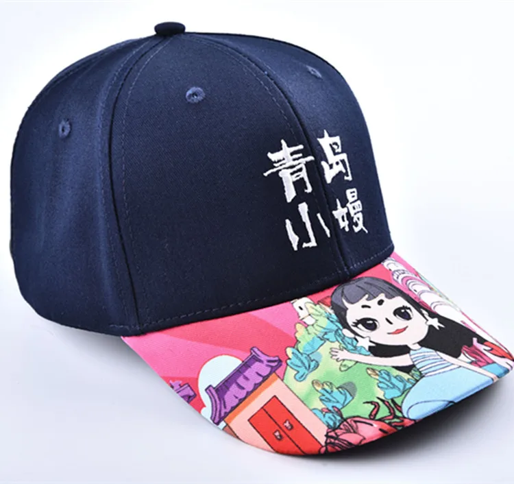 Digital Printing Curved Bill Kids Cartoon Cotton Sportl Cap Gorra