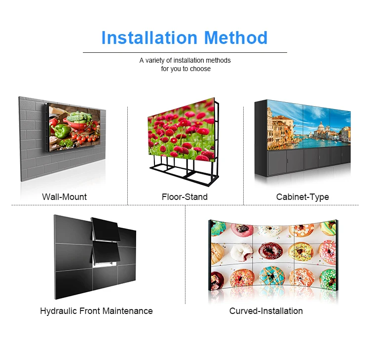 Floor Stand 47 Inch Lcd Panel Video Wall Led Backlight Cheap Lcd Video