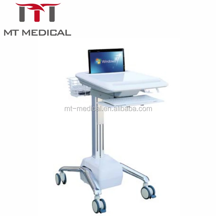 Hospital ABS Latop Wireless Computer Nursing Trolley