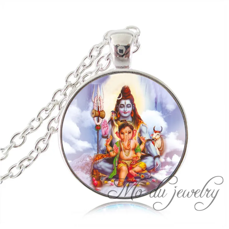 Drop Shipping Ganesha Statue Hindu Ganapati Vinayaka God Necklace 