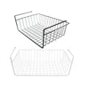 Metal wire Under Shelf Storage Basket Space Saving Easy Attach Stack Slide Under Cabinet Shelf Caddy Basket