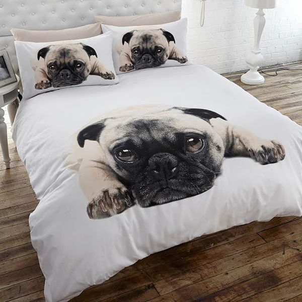 Teñido De Edredón De Algodón Conjuntos Pug Edredón Colcha Teñido De Edredón De Algodón Conjuntos Pug Edredón Colcha