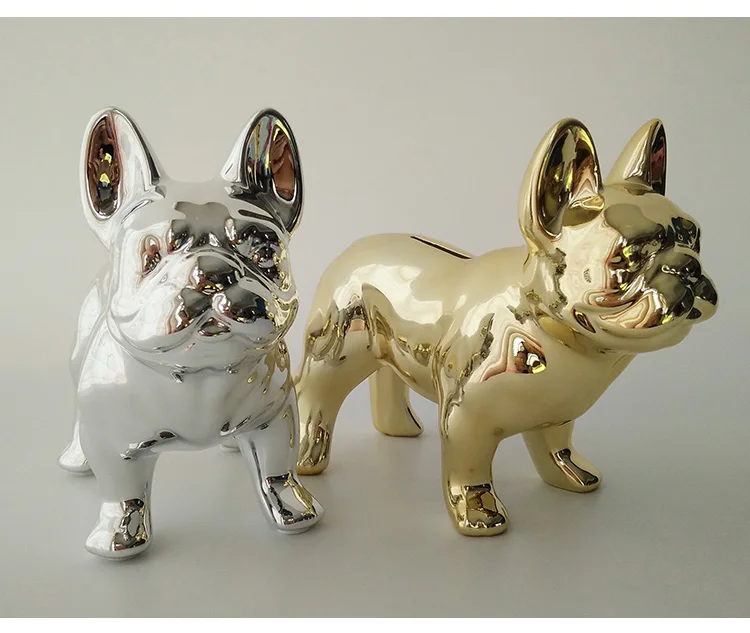 French Bulldog Piggy Bank,Ceramic Animal Piggy Banks,Large Ceramic