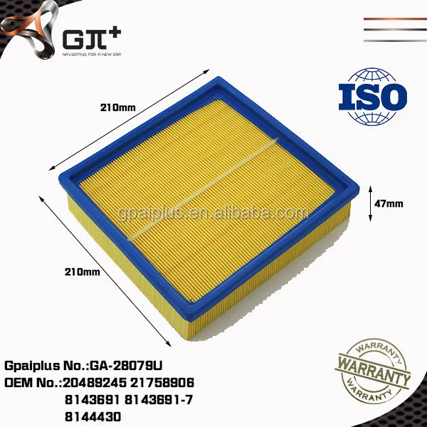 Gpaiplus Auto Clean Air Filter 20489245 21758906 Manufacturers In China