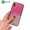 3 in 1 Bling Spark Glitter Gradient Colors Back Cover Case For iPhone 8 X XR XSMAX TPU PC Paper Mobile Phone Shell