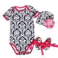 Baby Fashion Bodysuits 3pcs Cotton Infant Body Bebes Short Sleeve Clothing Jumpsuit Printed Baby Boy Girl