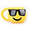 Creative Smiling Face Expression Playful Personality Lovers Ceramic Cup Coffee Cup and Mugs with Handle for Unique Gift