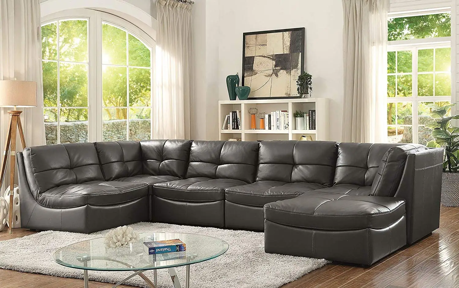Leather Modular Sectional Sofa Find Esofa Living Room Furniture 6pc Modular Sectional Sofa Leather Gel Corner Chairs Tufted Cushion Couch