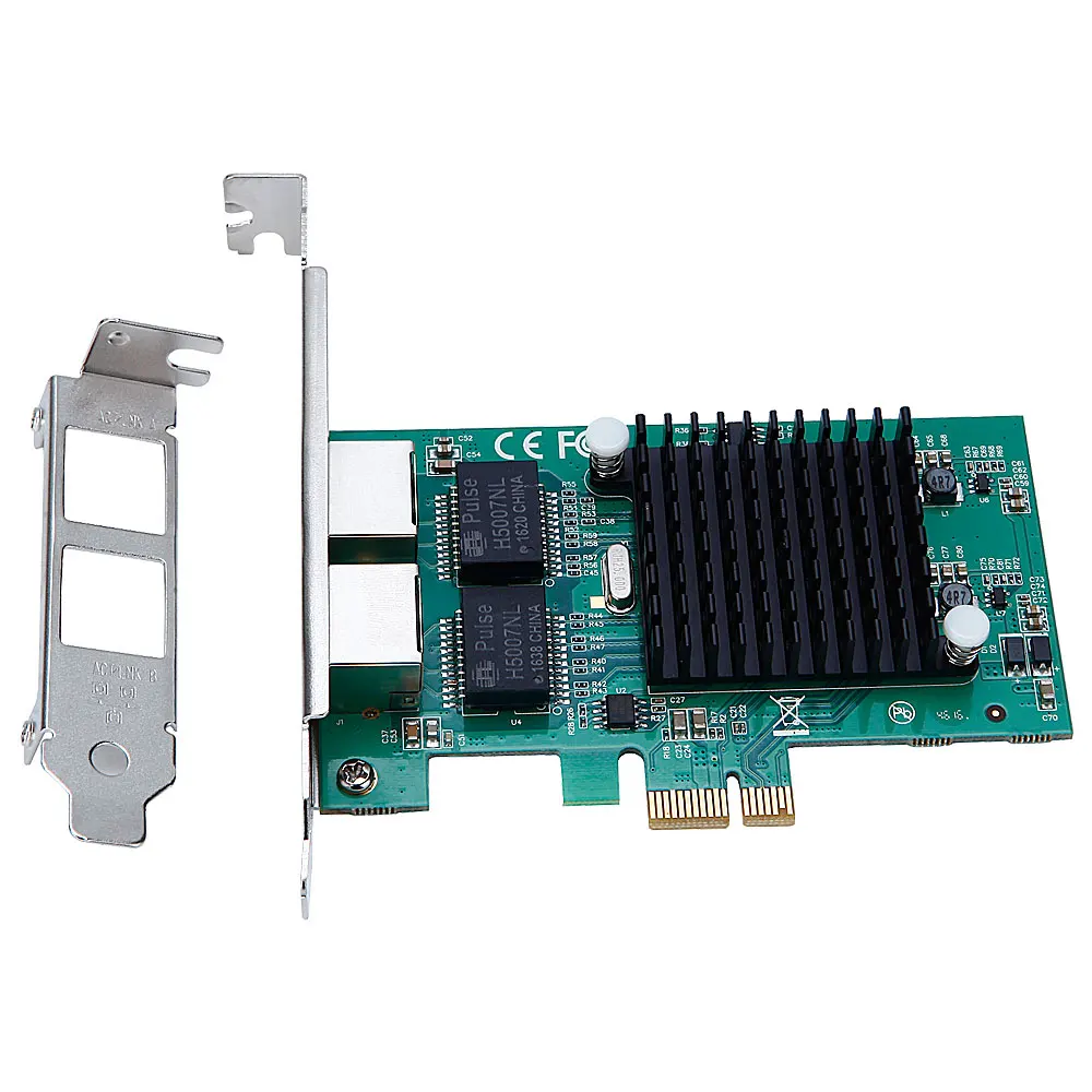 Gigabit controllers. Ne-nics04 Broadcom / Dualport x1 Gigabit nic Adapter. Dual Port Gigabit lan Card.