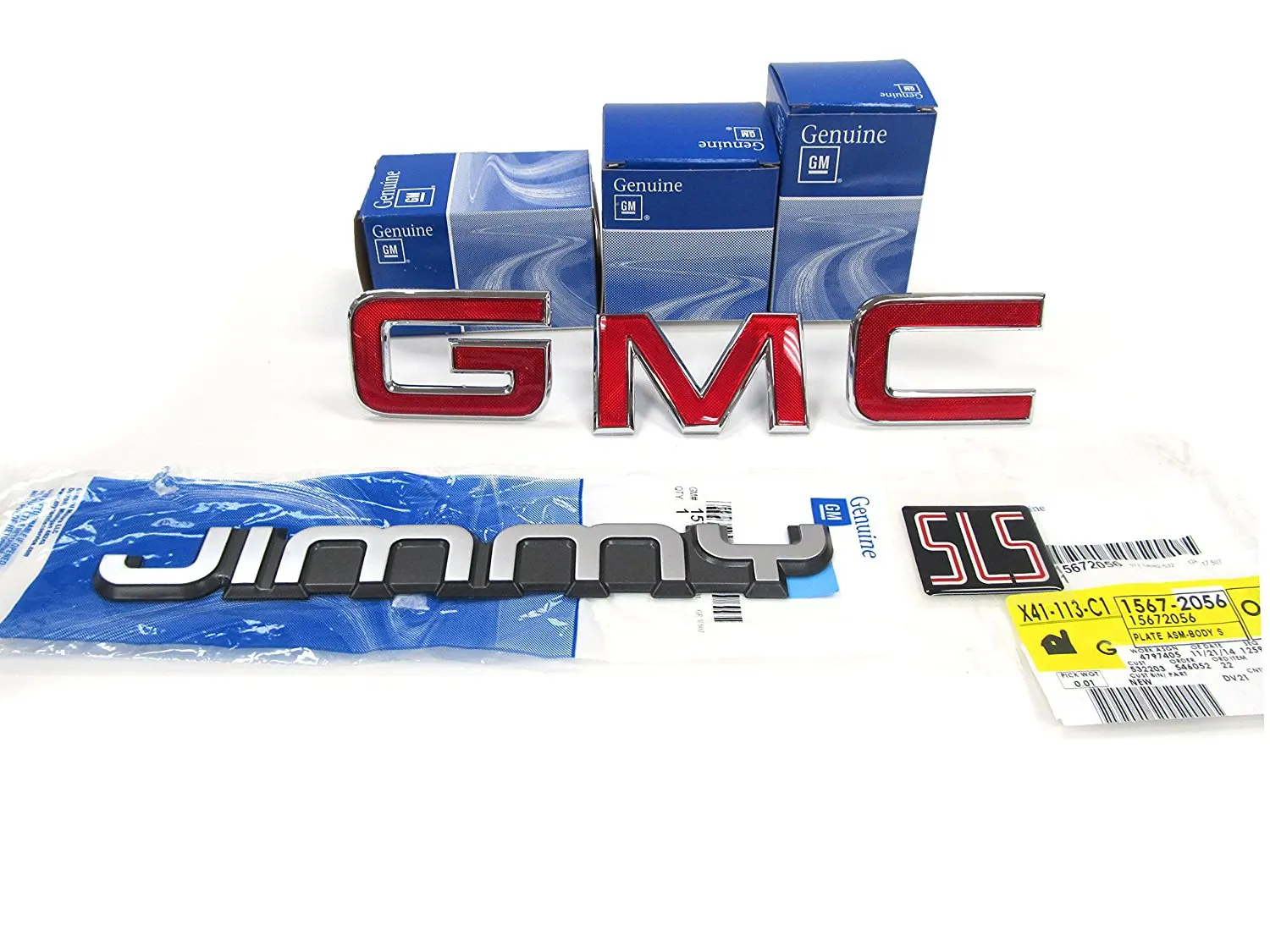 OEM NEW Rear Door Side Body SLS Emblem Set 94-05 GMC Jimmy Sonoma 15672056