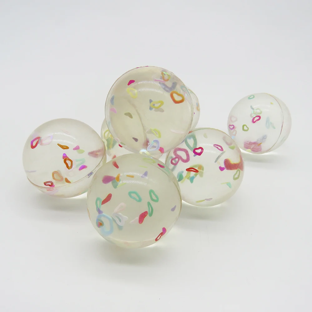 Newest Lovely Paper Card Clear Rubber Crystal Ball Solid Rubber Balls