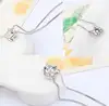 High-end copper micro set crystal zircon necklace pendant the bride adorn article and environmental protection product