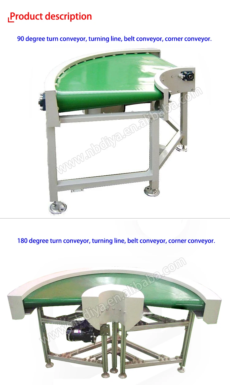 Turning Circular Conveyor Belt Automatic Assembly Line For