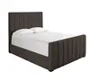 vertical lines tufted headboard and footboard fabric bed frame