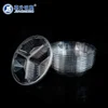 3 compartment disposable blister plastic round fruit container