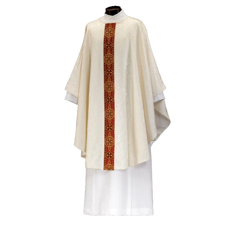 BLESSUME Priest Celebrant Chasuble Catholic Church Father White Mass ...