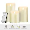 LED Candles, Flickering Flameless Candles Real Wax with Controller for Home Decoration and Weddings Parties-Ivory White