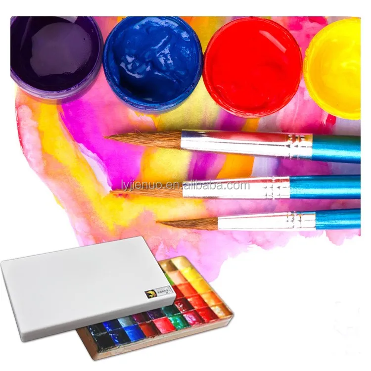 36 Color Rectangle Paint Box Mixing Paint Box Plastic Drawing Palette
