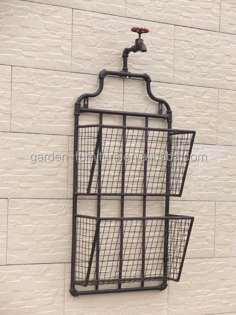 Office File Holder Metal Wall Mounted Newspaper Rack Antique Wrought Office File Holder Metal Wall Mounted Newspaper Rack Antique Wrought Iron Magazine
