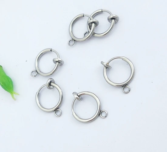 non pierced spring hoop earrings