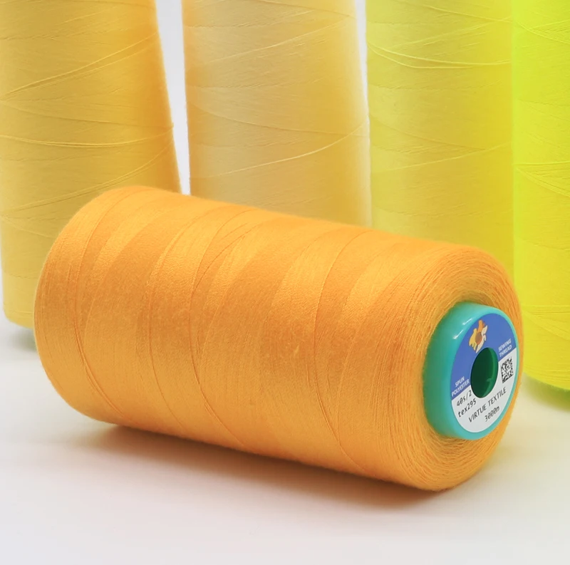 
100% spun polyester sewing thread free sample 40/2 manufacturer 
