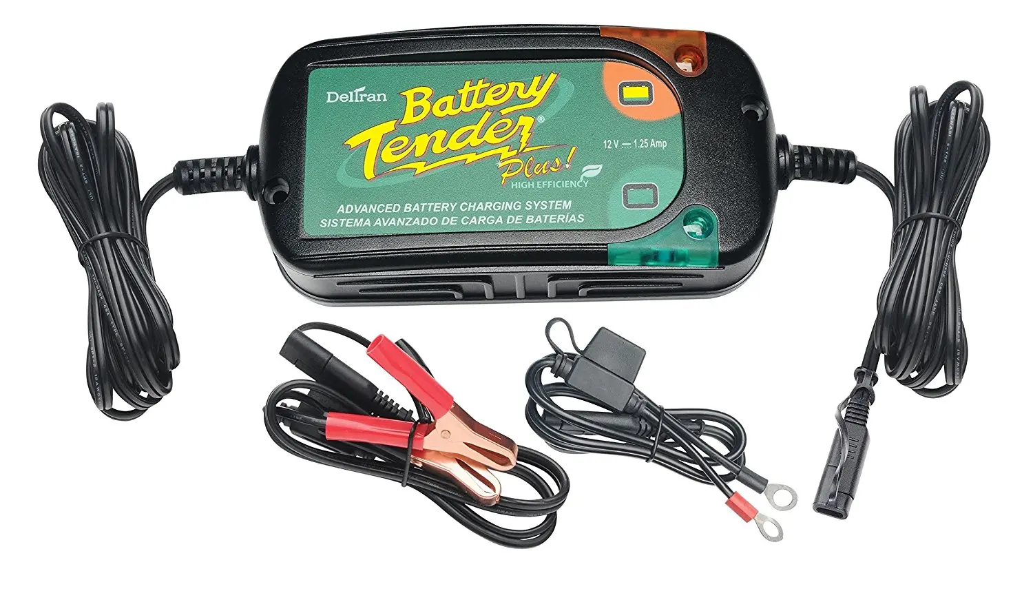 BATTERY TENDER 022-0185G-DL-WH 12-Volt 1.25-Amp Battery Tender(R) Plus High Efficiency