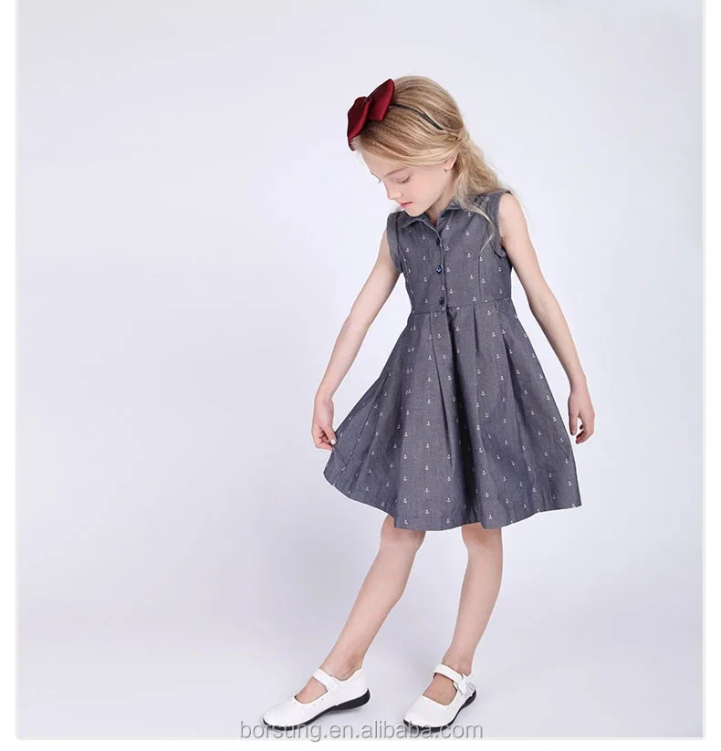 printed denim frocks