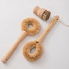 Eco-friendly natural Bamboo wooden dish Kitchen table clothes washing dish scrubber Brush for dish washing