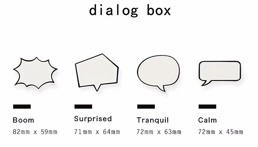 Dialog Box Die Cut Cute Shape Self-stick Note Memo Pad Bookmark - Buy ...