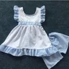 Summer baby girls clothes coral ocean world fish under the sea boutique shorts cotton kids wear ruffles