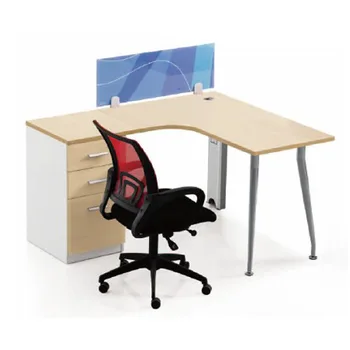 Modular Wall Panel System T Shaped Office Cluster Desk For 2 People