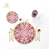 JC vajilla tableware set porcelain dinnerware Red and White ceramic bone china dinner set