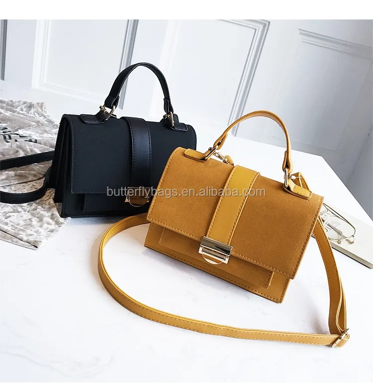 Korean Pu Leather Small Square Bag Ladies Shoulder Bag Women Frosted ...