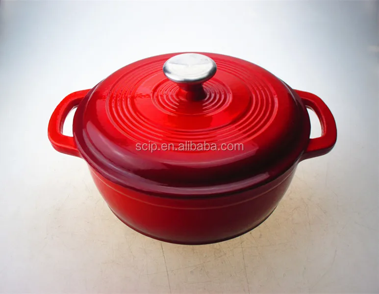 Lodge Esmaltado Hierro Fundido del Horno Holandés, esmalte olla de