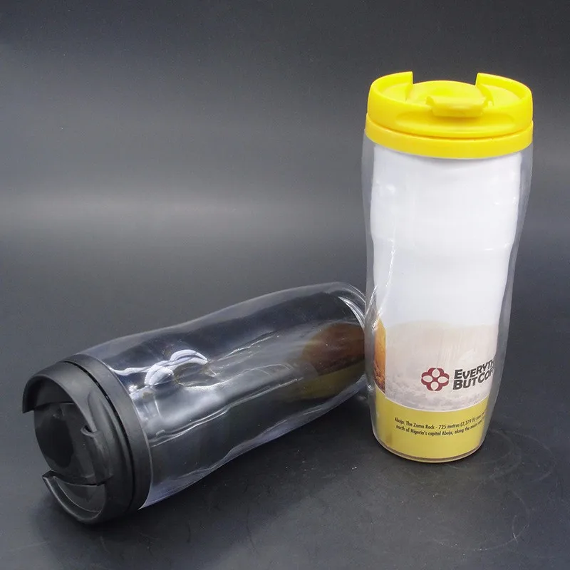 350ml Plastic Cup Double Wall with Paper Insert Cup