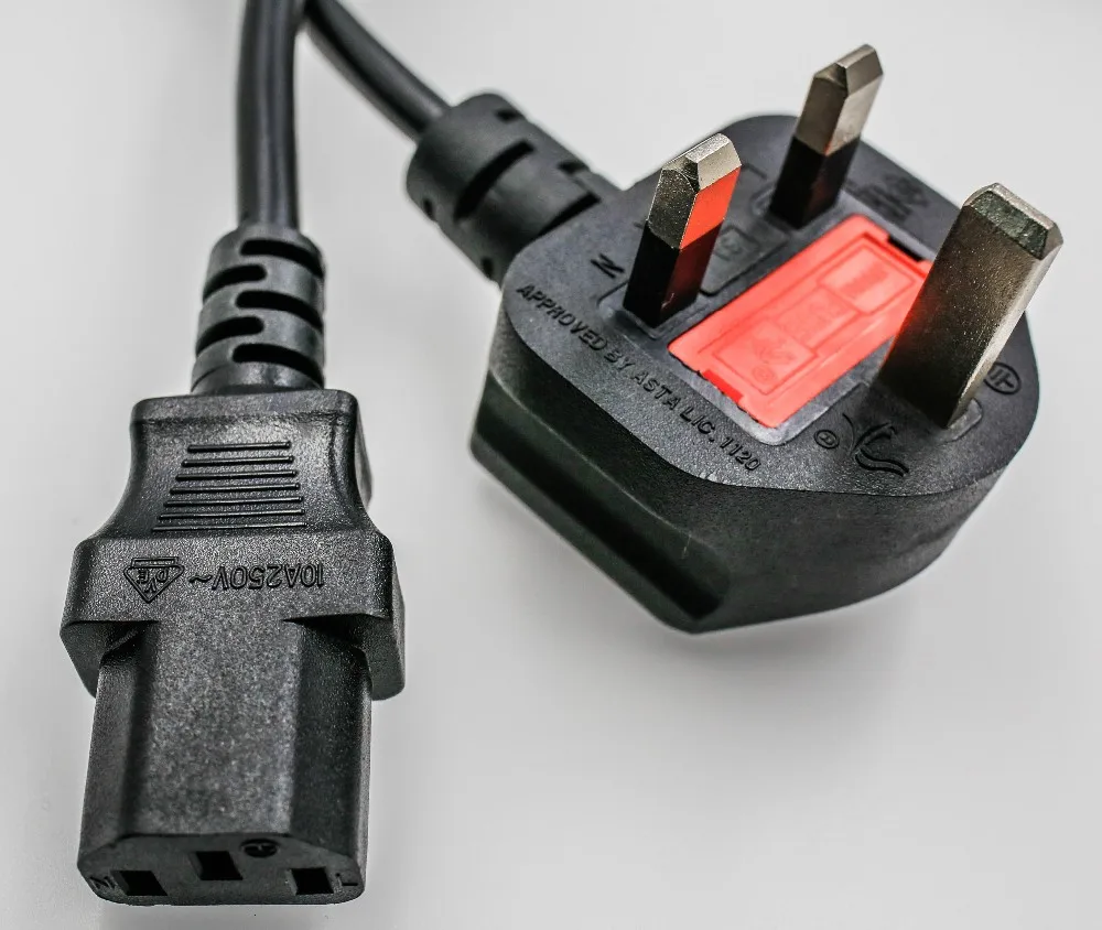 Odm/oem Uk Computer Power Cords With Bs Approval Dc Power Cable Dc Fuse