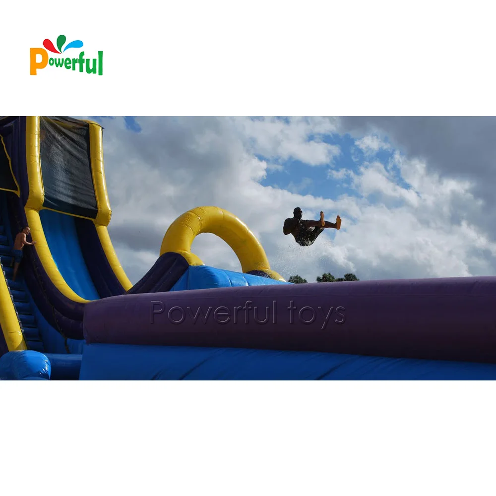 Strong PVC tarpaulin giant TheWaterfallSlide inflatable dry slide for amusement park