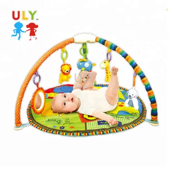 Comfortable Educational Baby Musical Animal Play Gym Mat With