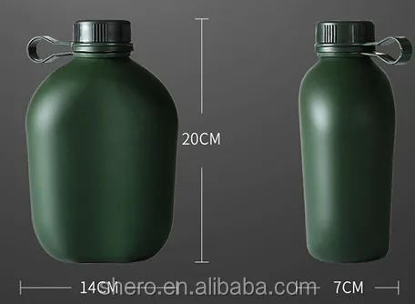 EAU NOIRE bouteille avec Tasse et couvercle 1 L cantine militaire armée cadets Sangle 