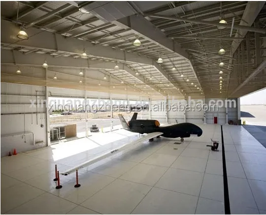 modern design prefabricated steel aircraft hangar project