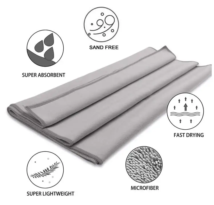 Custom Fast Dry Super Sweat Absorption Soft Comfortable Microfiber Gym Sport Towel