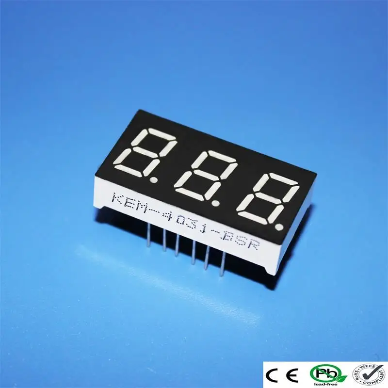 0.4' 3 digit led numeric display