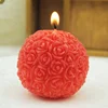 Wedding and Valentine's Day Elicate Round Red Pink White Color Memories Scented Rose Curved Ball Candle