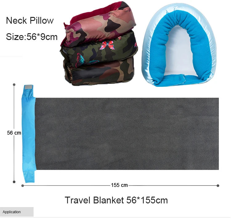 travesseiro de viagem com cobertor
