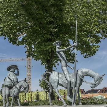 Famous Design Life Size Bronze Knight Statue Don Quixote Sculpture Famous Design Life Size Bronze Knight Statue Don Quixote Sculpture