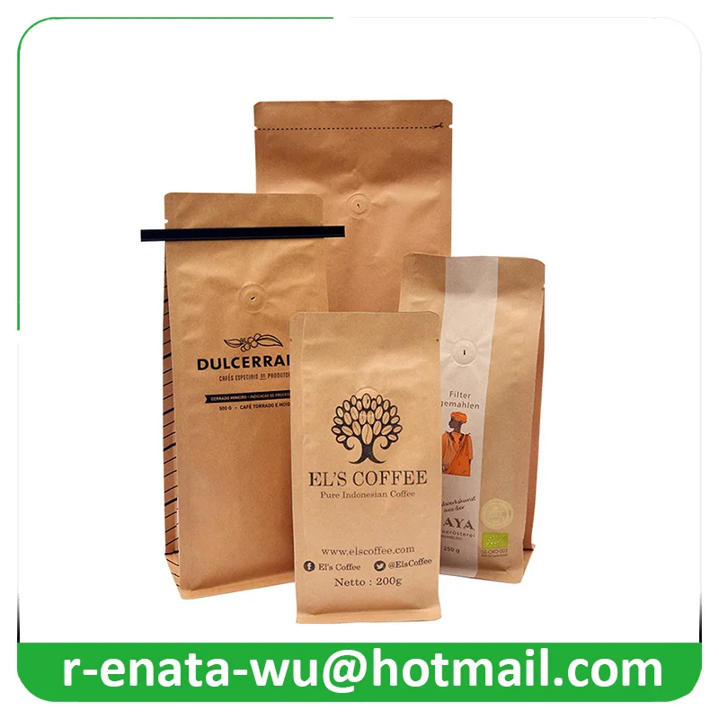 Kraft Paper Tin Tie Aluminum Foil Coffee Bag