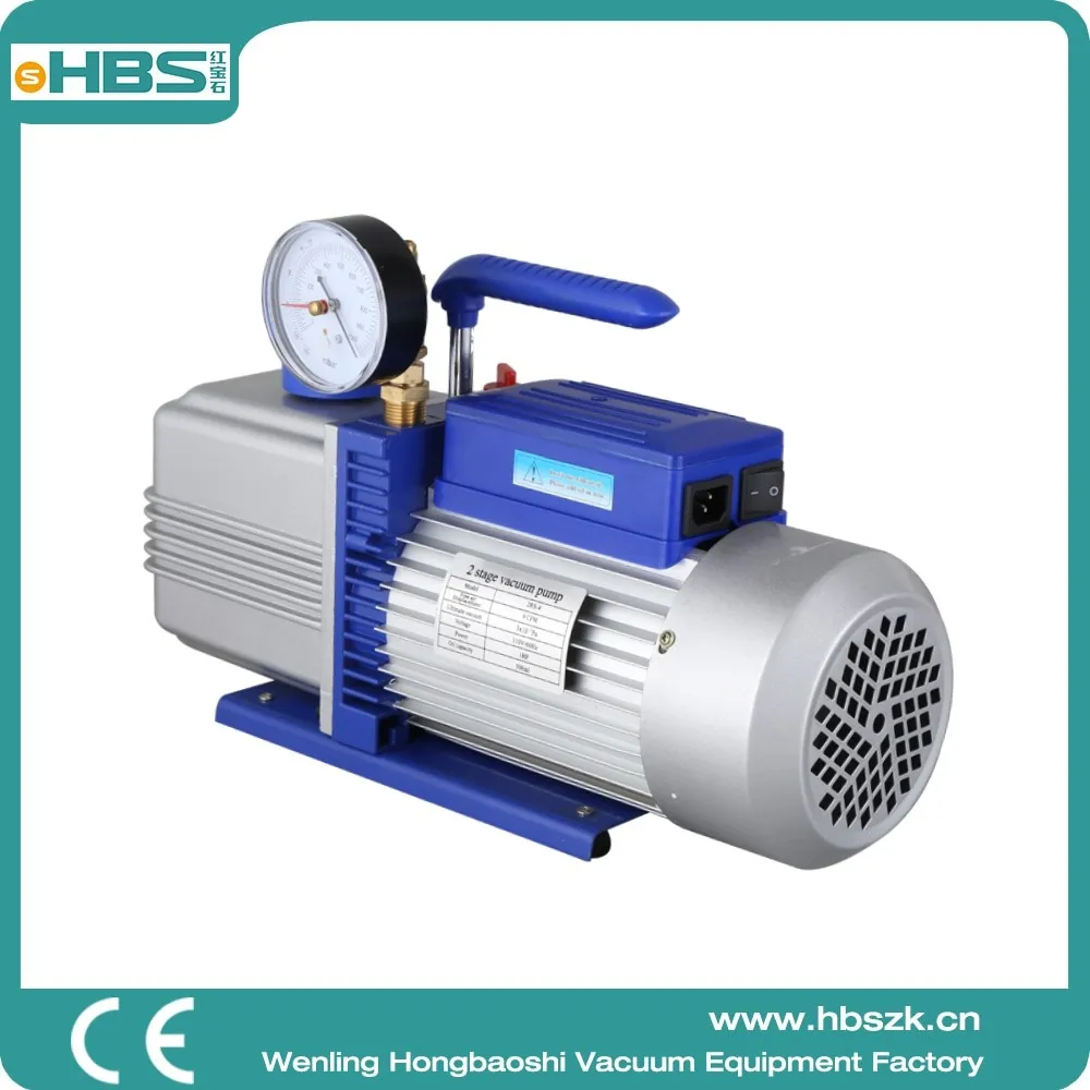 12 Cfm 2rs4 Two Stage Oil Rotary Vane Car Vacuum Pump With Gauge Havc